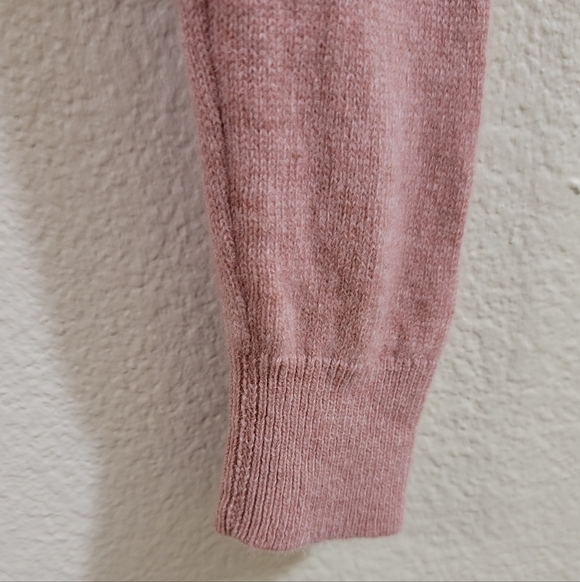 Reformation Cashmere Pink V Neck Cropped Sweater S - Picture 12 of 12